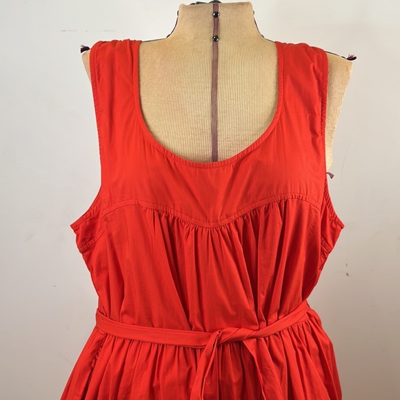 NWT Roller Rabbit Sleeveless Red Tiered Midi Dress - Size XL - Picture 4 of 11
